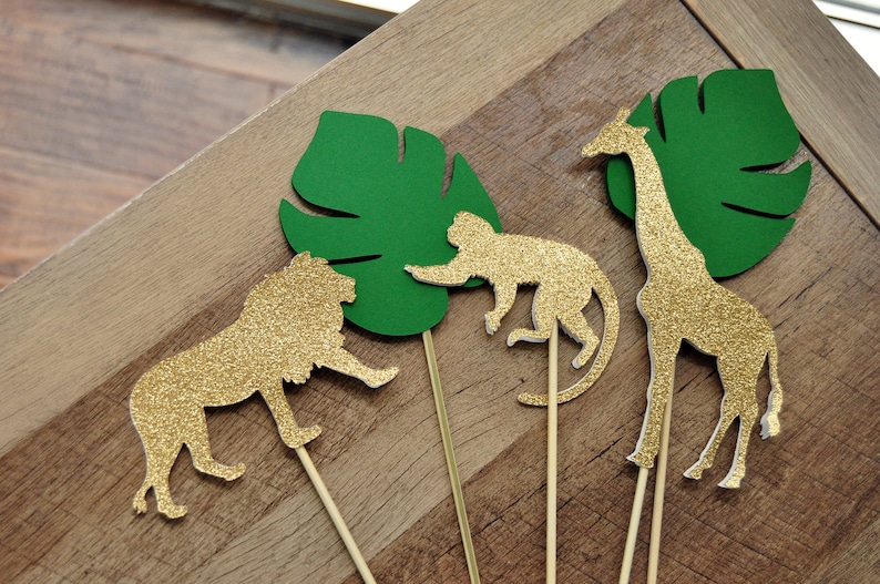 Jungle Party Safari Centerpiece. 1 set of 5 centerpieces Etsy