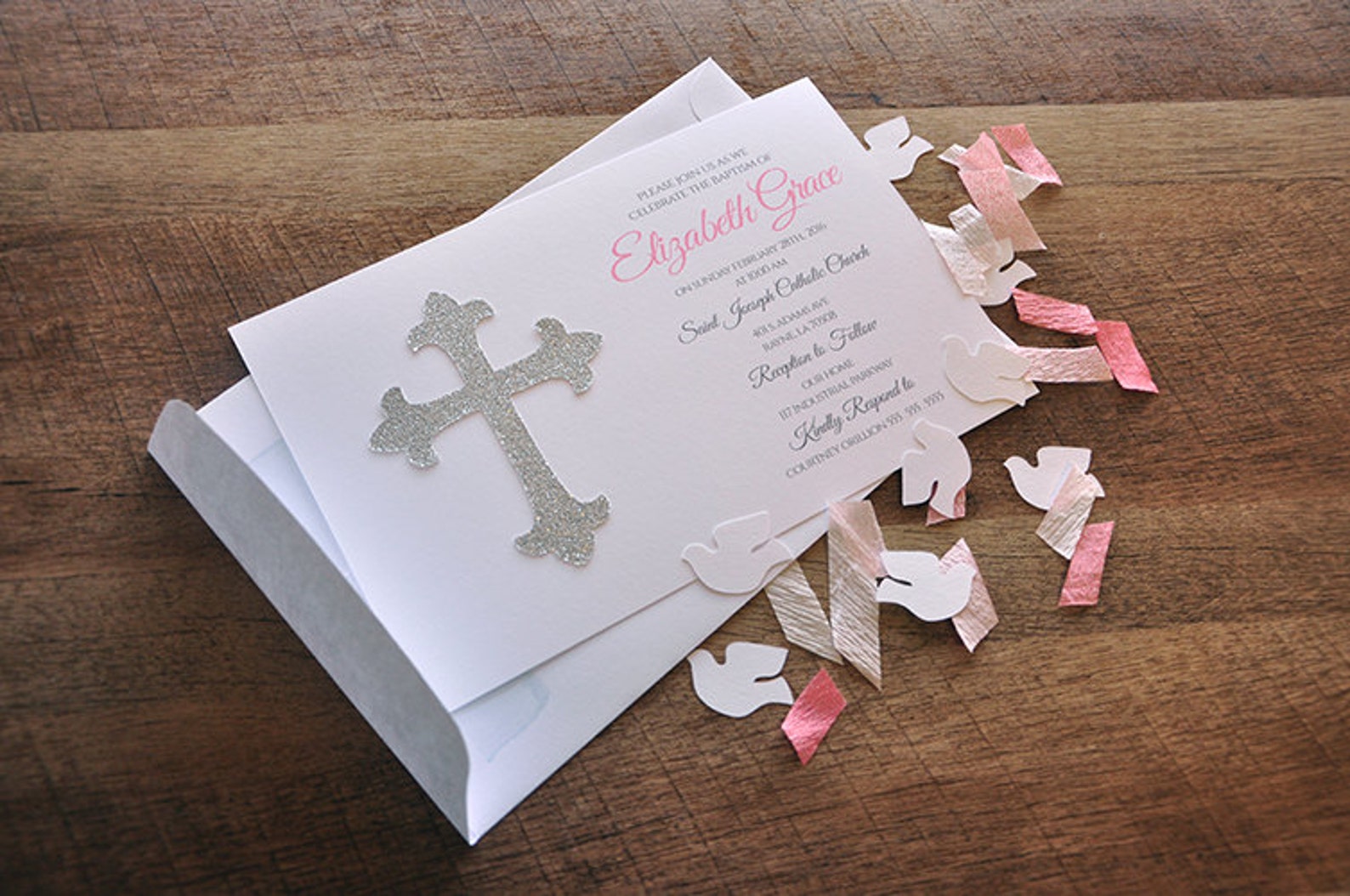 Baptism Invitations and Envelopes. We Print Cut Glue and Etsy