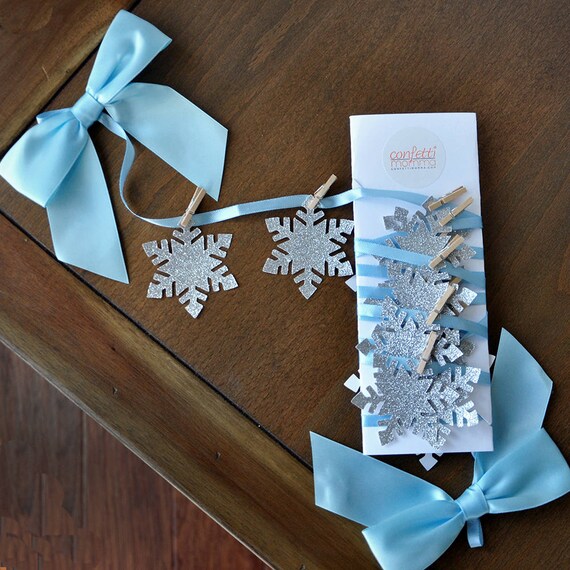 Frozen Birthday Party Decoration. Snowflake Banner. Snowflake Garland. Il_570xn