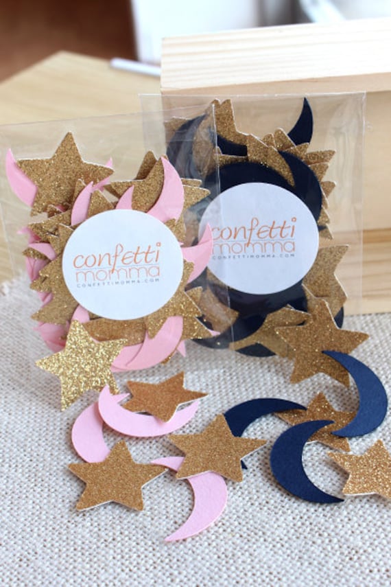 Twinkle Twinkle Little Star Party Decoration. Moon and Stars Confetti 50CT Pack. Il_570xn