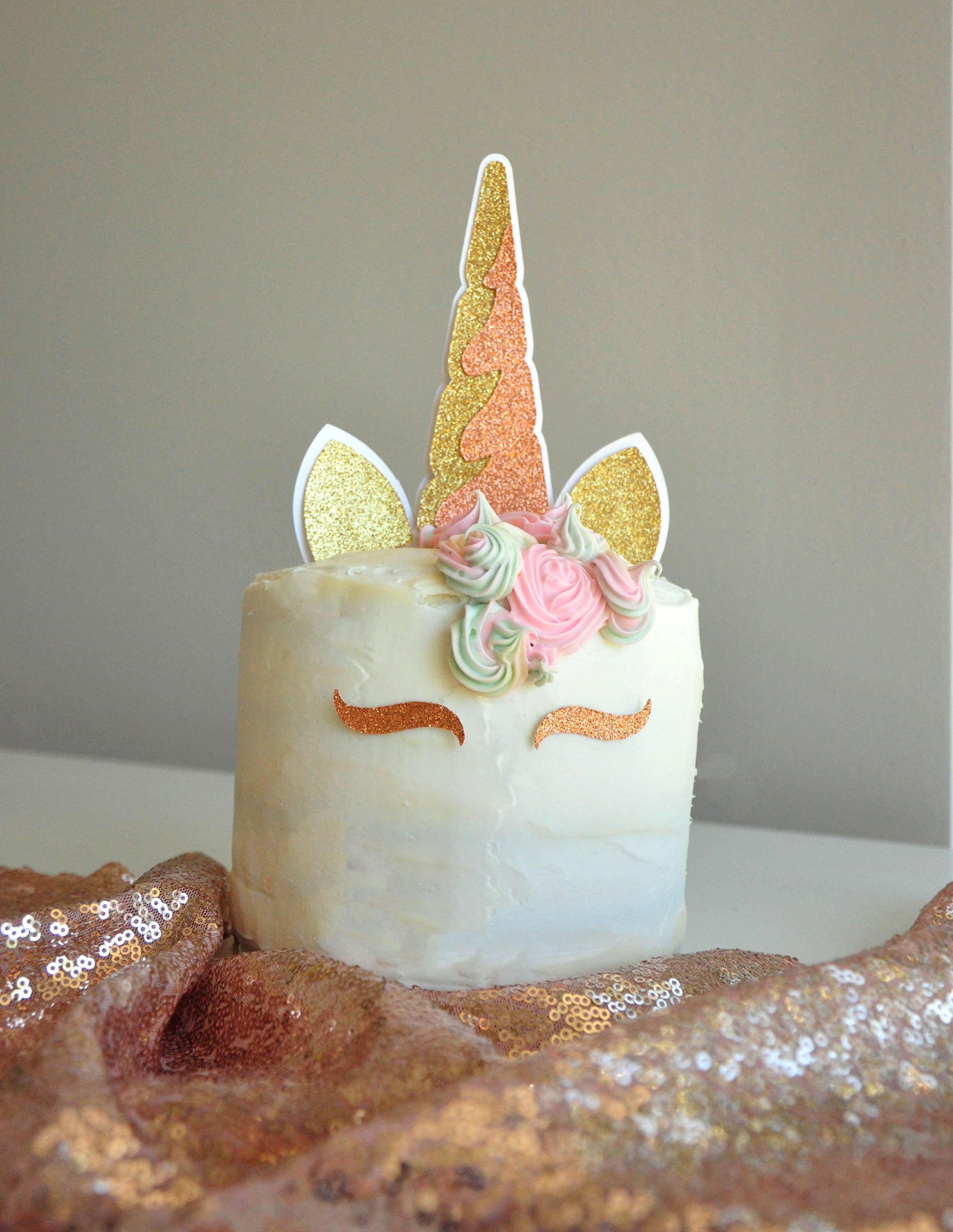 Unicorn Cake Topper. Unicorn Horn, Ears, and Eyelash Set.  Unicorn Pa…