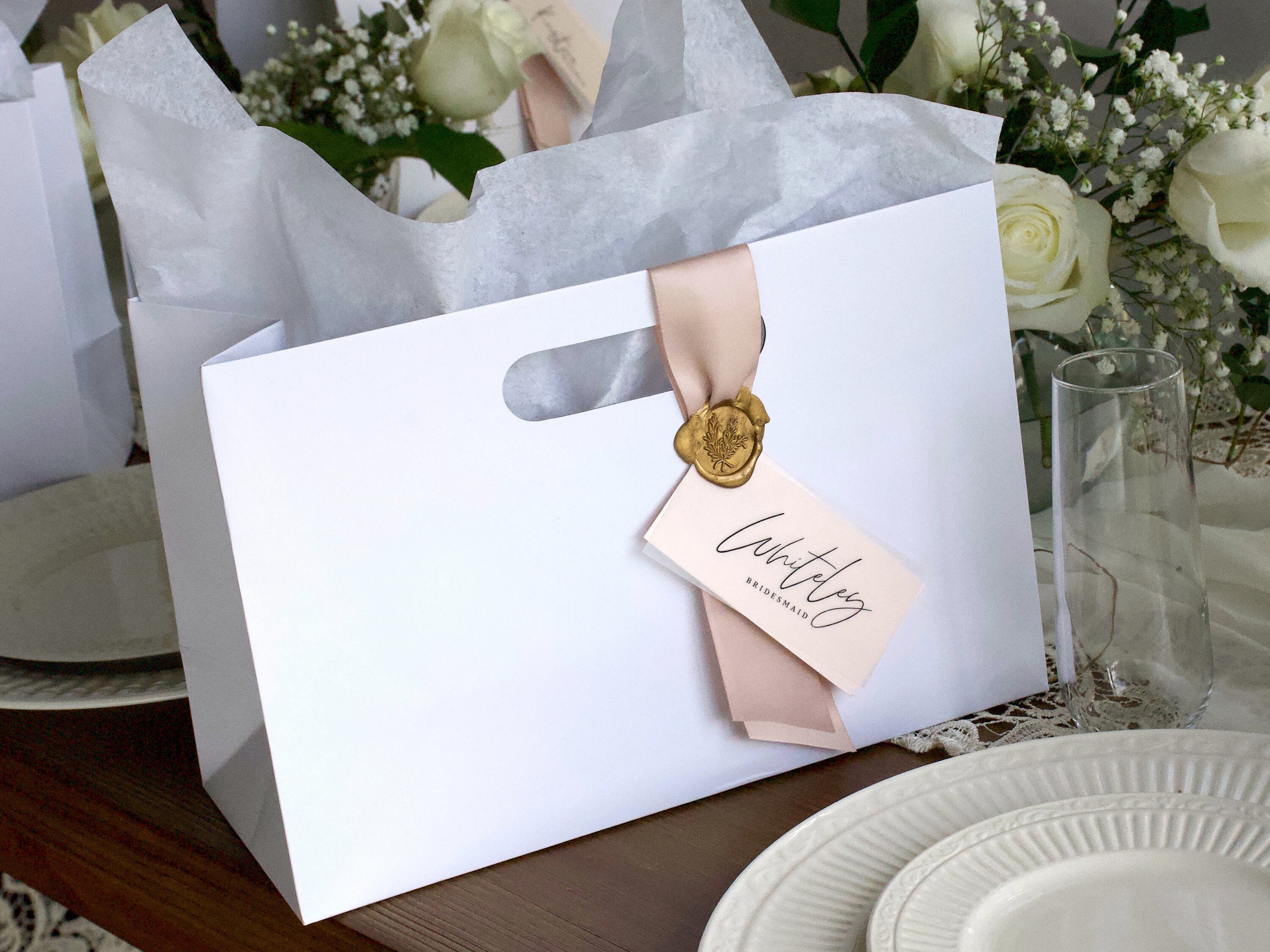 Personalized Gift Bags. QTY. 1 White Gift Bags for Etsy