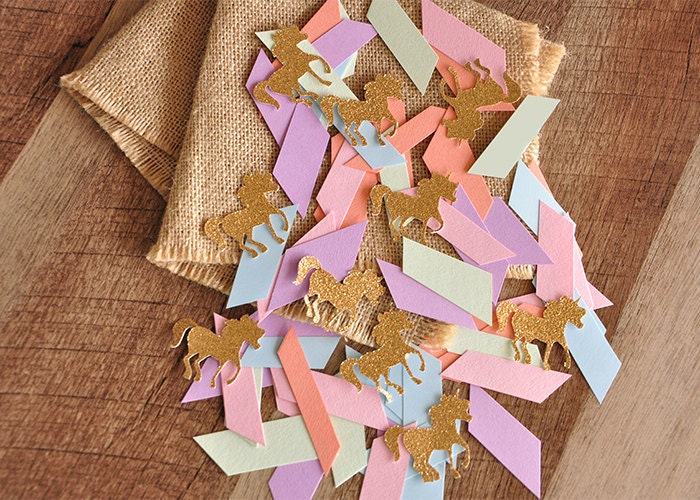 Unicorn Party Decorations.    Pastel Unicorn Confetti Mix. Pastel Par…