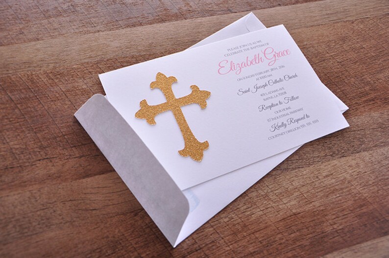 Baptism Invitations and Envelopes. We Print Cut Glue and Etsy