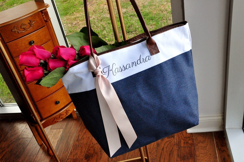 Corporate Gift Ideas. Personalized Work Tote with Zipper. | Etsy