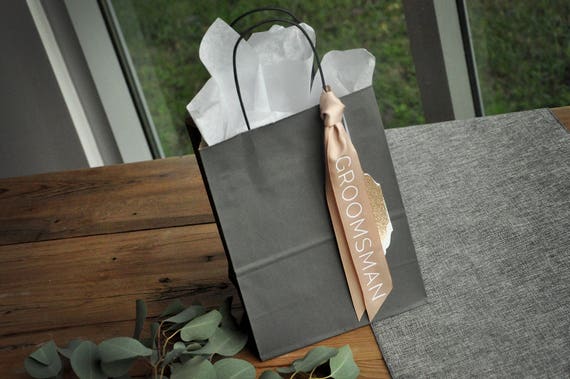best man gift bag qty 1 gray gift bags with tags groomsman gift
