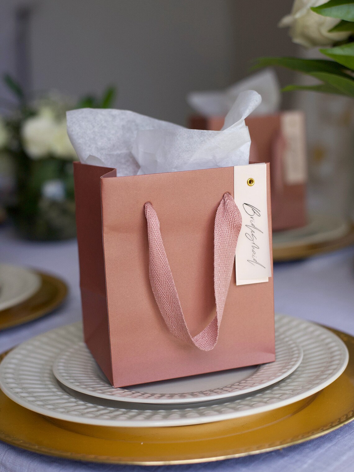 Rose Gold Gift Bags for Bridal Party. QTY. 1 Small Gift Bags Etsy