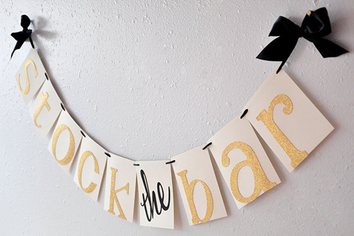 Stock the Bar Decorations. stock the Bar Banner. Etsy