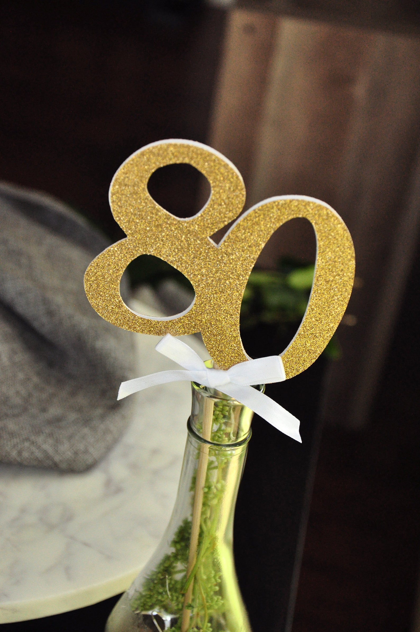 80th Birthday Centerpieces. 1 Set of 3 Centerpieces. 80 Party  Etsy