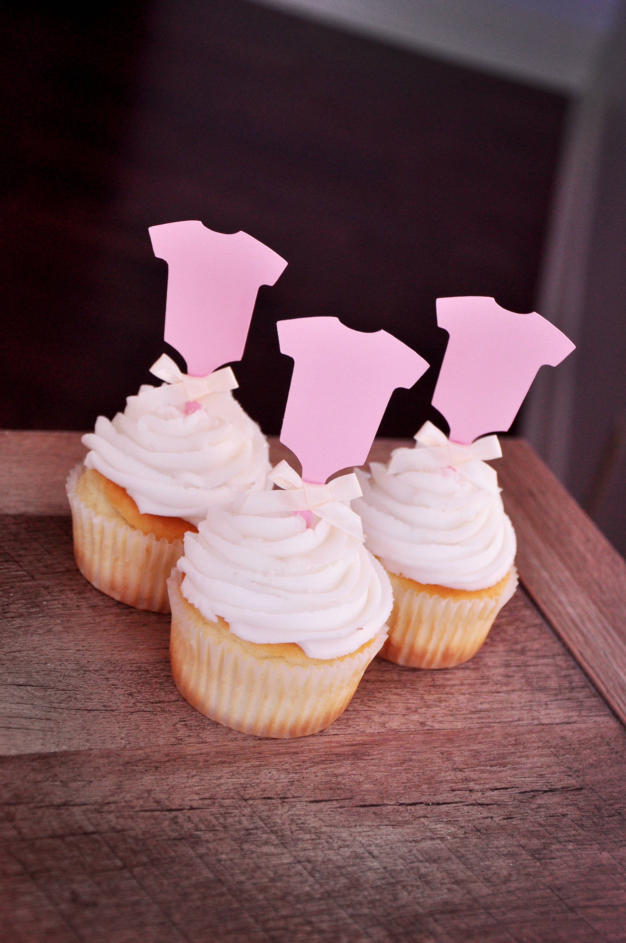 Baby Girl Shower Cupcake Toppers 12CT. Pink Onesie Cupcake Etsy