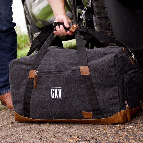 Personalized Canvas Duffle Bag Custom Groomsmen Gift Etsy