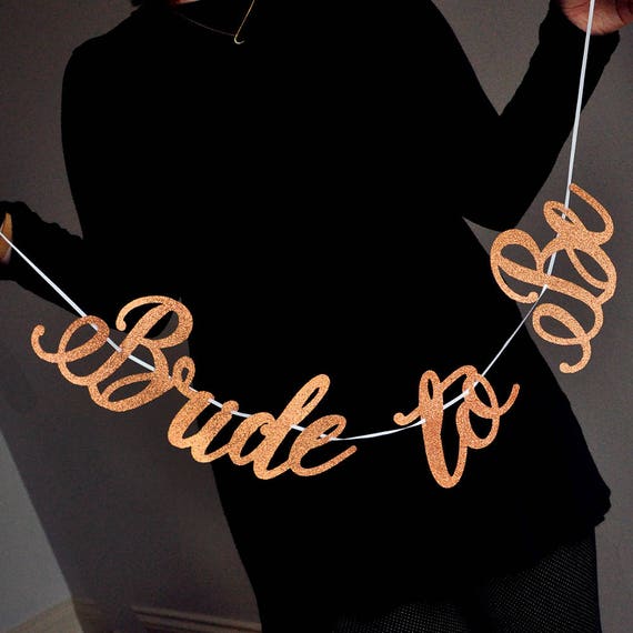 Rose Gold Bride to Be Banner. Rose Gold Bridal Shower Decorations. Bridal Shower Banner. Il_570xn