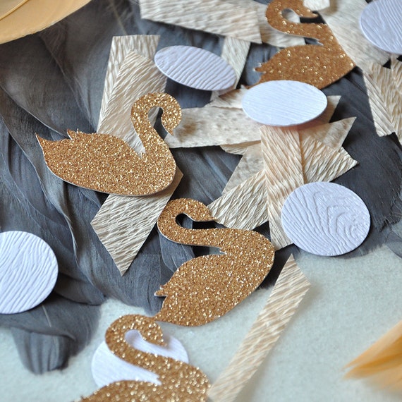 Swan Lake Party Confetti Swan Princess Birthday Party Decorations
