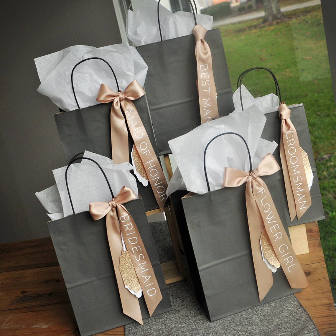 Best Man Gift Bag Qty. 1. Gray Gift Bags with Tags. Etsy