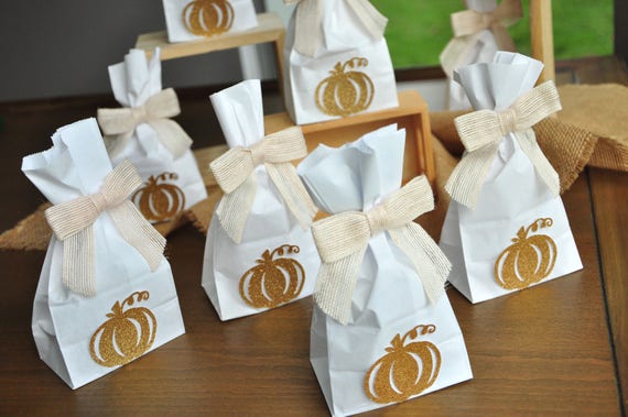 Our Little Pumpkin is One Mini Favor Bags and Burlap Bows. 10CT. Pumpkin 1st Birthday Party Favors. W36MFB. Il_570xn