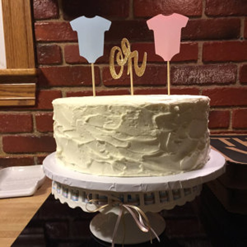 Gender Reveal Cake Topper. Gender Reveal Ideas. Etsy