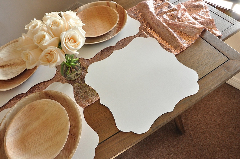 Wedding Chargers. Placemats for Round Table. Paper Placemats. Etsy