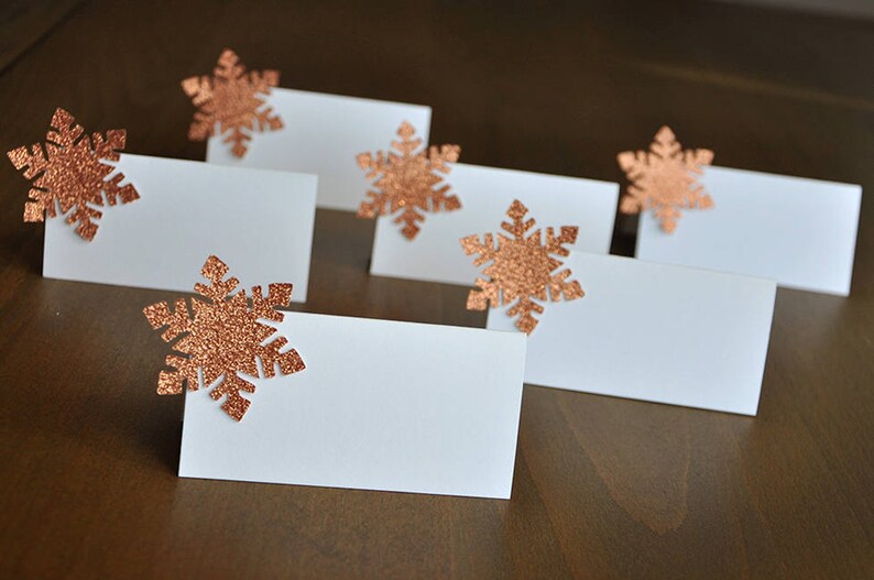 Winter Party Food Tents Snowflake Place Cards Winter Wonderland Party Snowflake Food Tents. QTY. 10