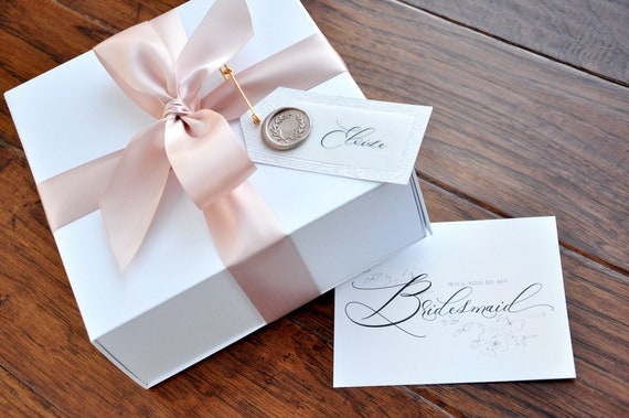 Will You Be My Bridesmaid Box. (Qty. 1- Unfilled Box) Bridesmaid Proposal Box Champagne. Bridesmaid Proposal Gift. W8MC. Il_570xn