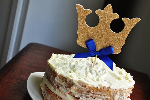 King Crown Cake Topper Royal Prince Baby Shower Decorations Etsy