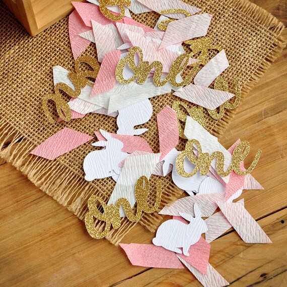 Some Bunny Is One Confetti Bunny First Birthday Party Etsy