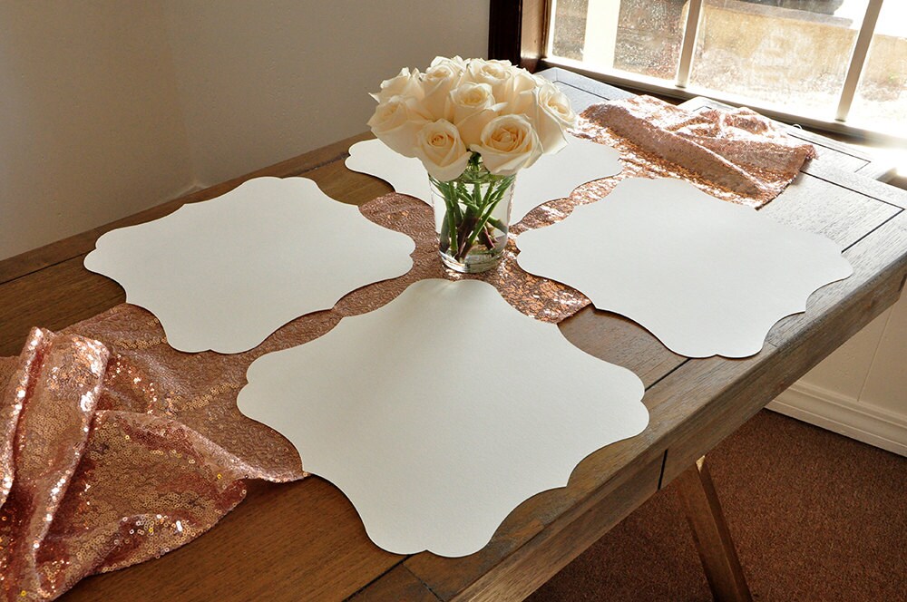 Wedding Chargers. Placemats for Round Table. Paper Placemats. Etsy