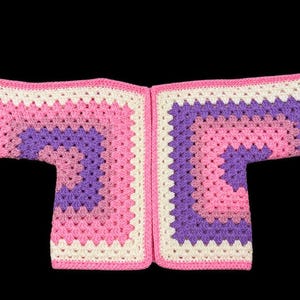 Hand made hexagonal crocheted cardigans made to order