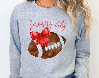 Kansas City Football T-shirt Hoodie Sweatshirt, Vintage Style Kansas City Football Crewneck, Football Sweatshirt, Kansas City Fan Gifts