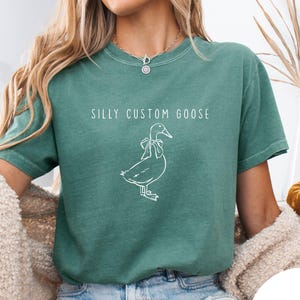 Custom Silly Goose Mom Shirt, Mama Goose Coquette Bow Shirt, Silly Goose Birthday Party Outfit, Comfort Colors Silly Goose T-shirt, Mom Gift