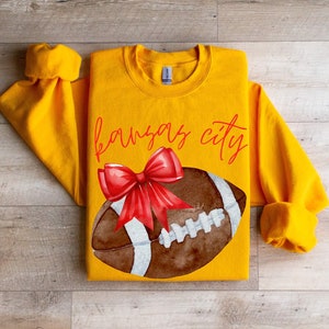 Kansas City Football T-shirt Hoodie Sweatshirt, Vintage Style Kansas City Football Crewneck, Football Sweatshirt, Kansas City Fan Gifts