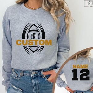 Custom Football Team Hoodie Sweatshirt, Sports Gift, Gift for Athlete, Personalized Gift for Football Mom Spirit Wear Football Dad Hoodie