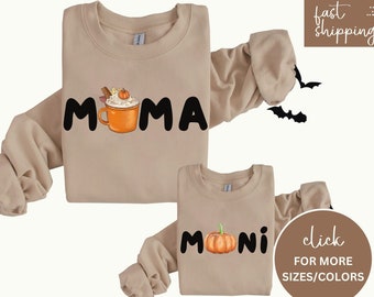 Mama Little Pumpkin Sweatshirt, Fall Shirt, Mommy and Me, Mom Baby Outfit, Matching Family, Baby Shower Gift, Mama Mini Shirts Hoodie Tee