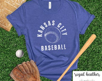 Kansas City Baseball T-shirt, Kansas City baseball Social Club shirt, Kansas City Shirt, Royal Blue White Baseball Tee, KC Baseball T-shirt