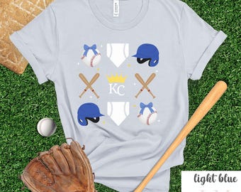 Kansas City Baseball T-shirt, Kansas City baseball Social Club shirt, Kansas City Shirt, Royal Blue White Baseball Tee, KC Baseball T-shirt