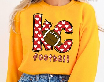 Retro Kansas City Football T-shirt, Crewneck for her, Birthday Gift for KC Football Fan, Football Sweatshirt for Men Women, Gift for Mom