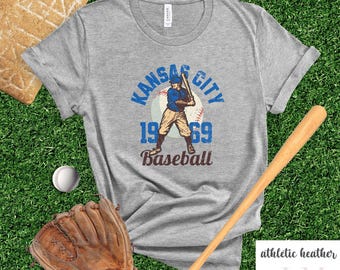 Kansas City Baseball T-shirt, Kansas City baseball Social Club shirt, Kansas City Shirt, Royal Blue White Baseball Tee, KC Baseball T-shirt