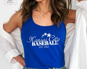 Kansas City Baseball Women's Tank, Kansas City Baseball Tank Top, KC Baseball T-shirt, baseball shirt, Kansas City Baseball Gift, Gift Women