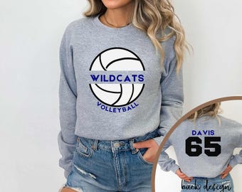 Custom Volleyball Tshirt Hoodie Sweatshirt, Volleyball Spirit Wear, Mom Hoodie, Volleyball Mom, Volleyball Dad Hoodie, Custom Team Colors No