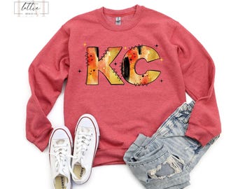 Retro Style Kansas City Football Sweatshirt, Kansas City Red Kingdom, Gift for Mom, Sunday Funday Sports Sweatshirt, KC Game Day Crewneck