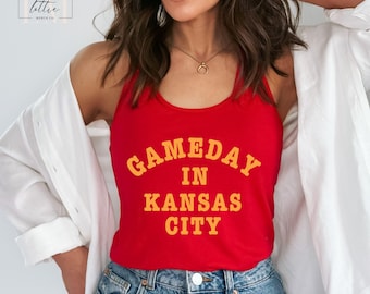 Game Day Kansas City Football Women's Tank Top Racerback
