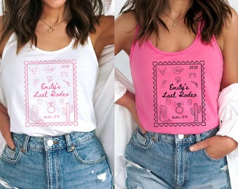 Personalized bachelorette Tank Top, Bachelorette Shirt, Last Rodeo Bach Shirts, Western Bach shirts, Nashville Austin Texas Bachelorette Tee