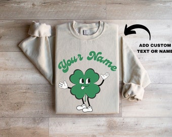 Personalized Irish Sweatshirt, St Patricks Day Sweatshirt, St Patrick's Day Drinking Team, Shamrock Shirts, Custom Name Shamrock Parade Tee