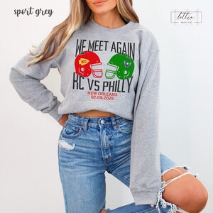 Kansas City vs Philly Football Championship, Big Game in NOLA T-shirt, KC Football Fan, Philly Football Fan, Gift for him Sweatshirt for her