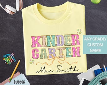 Kindergarten Team Shirts, Kindergarten Crew, Hello Kindergarten, Kindergarten Teacher Tee, Kindergarten tshirt, Teacher Back to school Shirt