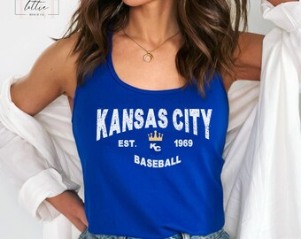 Kansas City Baseball Tank Top, Kansas City Baseball Women's Tank, KC Baseball T-shirt, baseball shirt, Kansas City Baseball Gift, Gift Women