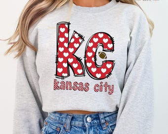 Trendy Kansas City Sweatshirt, Kansas Sweatshirt, Sweatshirt Gift for Mom, Sunday Funday, Sports Sweatshirt, KC Vintage Pullover Sweatshirt