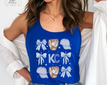 Kansas City Baseball Women's Tank, Kansas City Baseball Tank Top, KC Baseball T-shirt, baseball shirt, Kansas City Baseball Gift, Gift Women