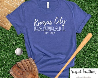 Kansas City Baseball T-shirt, Kansas City baseball Social Club shirt, Kansas City Shirt, Royal Blue White Baseball Tee, KC Baseball T-shirt