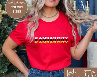Kansas City Football Tshirt Sweatshirt, Red Gold Kingdom Shirt, Vintage Kansas City, Sunday Football, Super Bowl Winners, KC Football Shirt