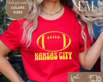 Kansas City Football Tshirt Sweatshirt, Red Gold Kingdom Shirt, Vintage Kansas City, Sunday Football, Super Bowl Winners, KC Football Shirt